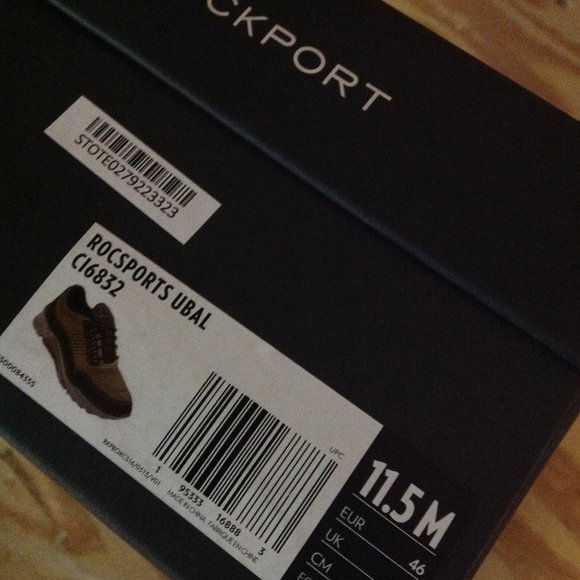 Rockport Men's Ubal Light Green, Black & Gray Sneakers - 11.5M - New in Box - Picture 8 of 9